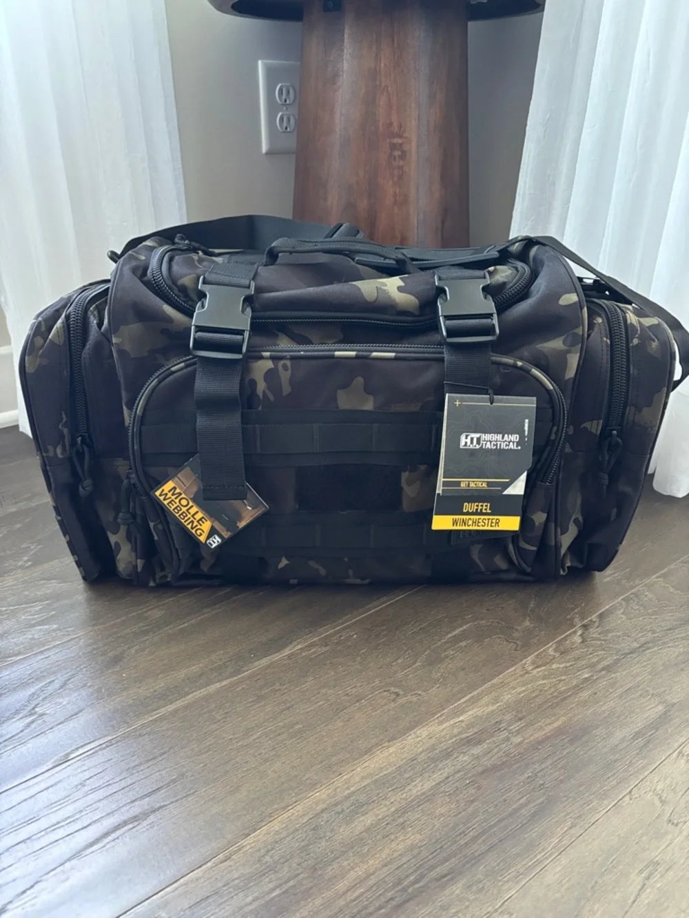 Highland Tactical Winchester Duffle,Molle Webbing,removable straps,compartments